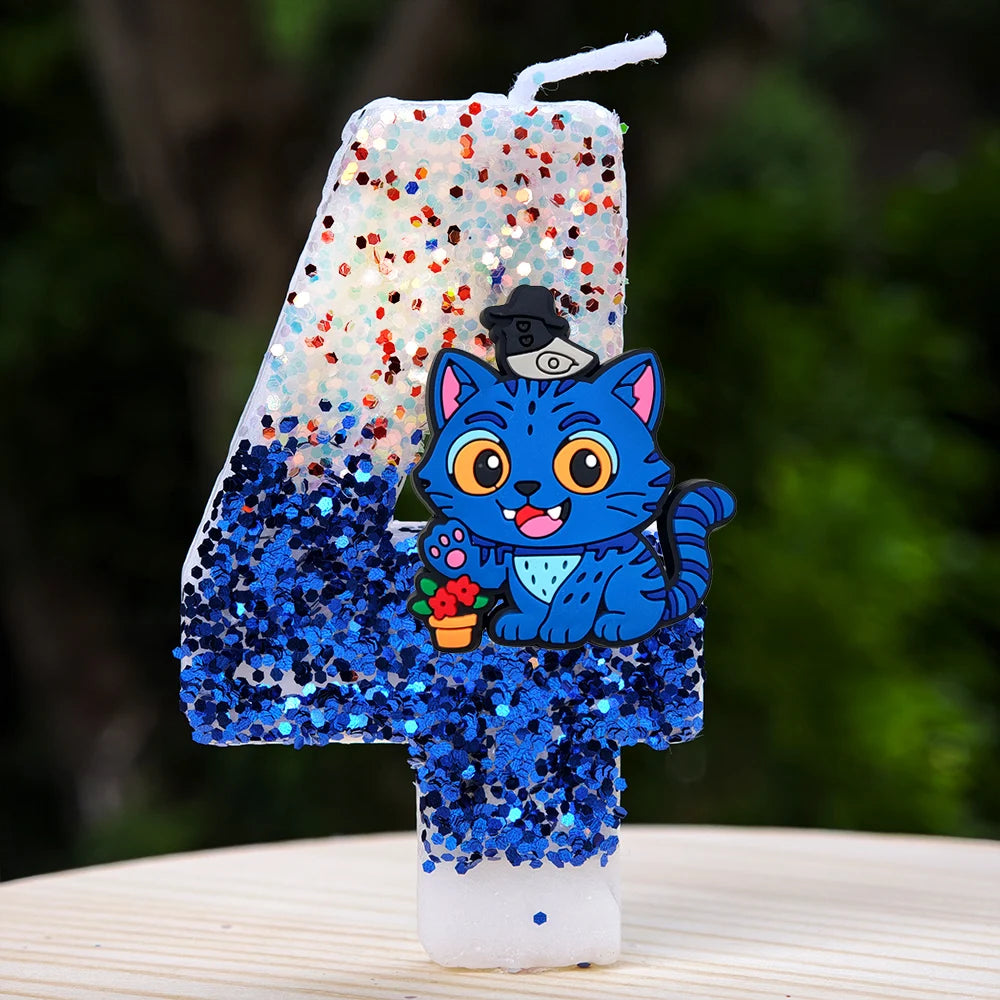 🕯 Bougie Chiffre Kpop Demon Hunters – Déco d’Anniversaire Ultra Cute 🎂