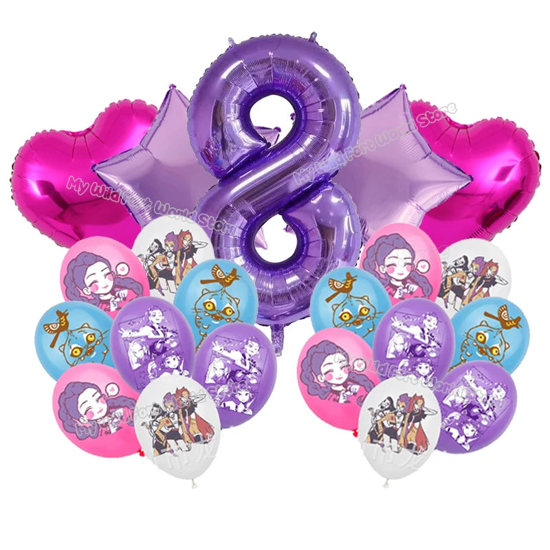 🎈 Set de Ballons Anniversaire Kpop Demon Hunters