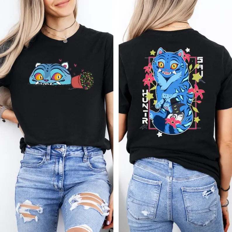 T-shirt K-Pop Demon Hunters – Modèle Tiger & Bird, Unisexe Fans Anime & Film.