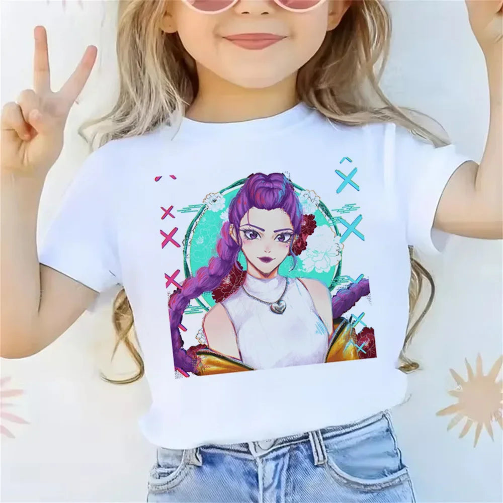 👕 T-shirt blanc K-pop Demon Hunters