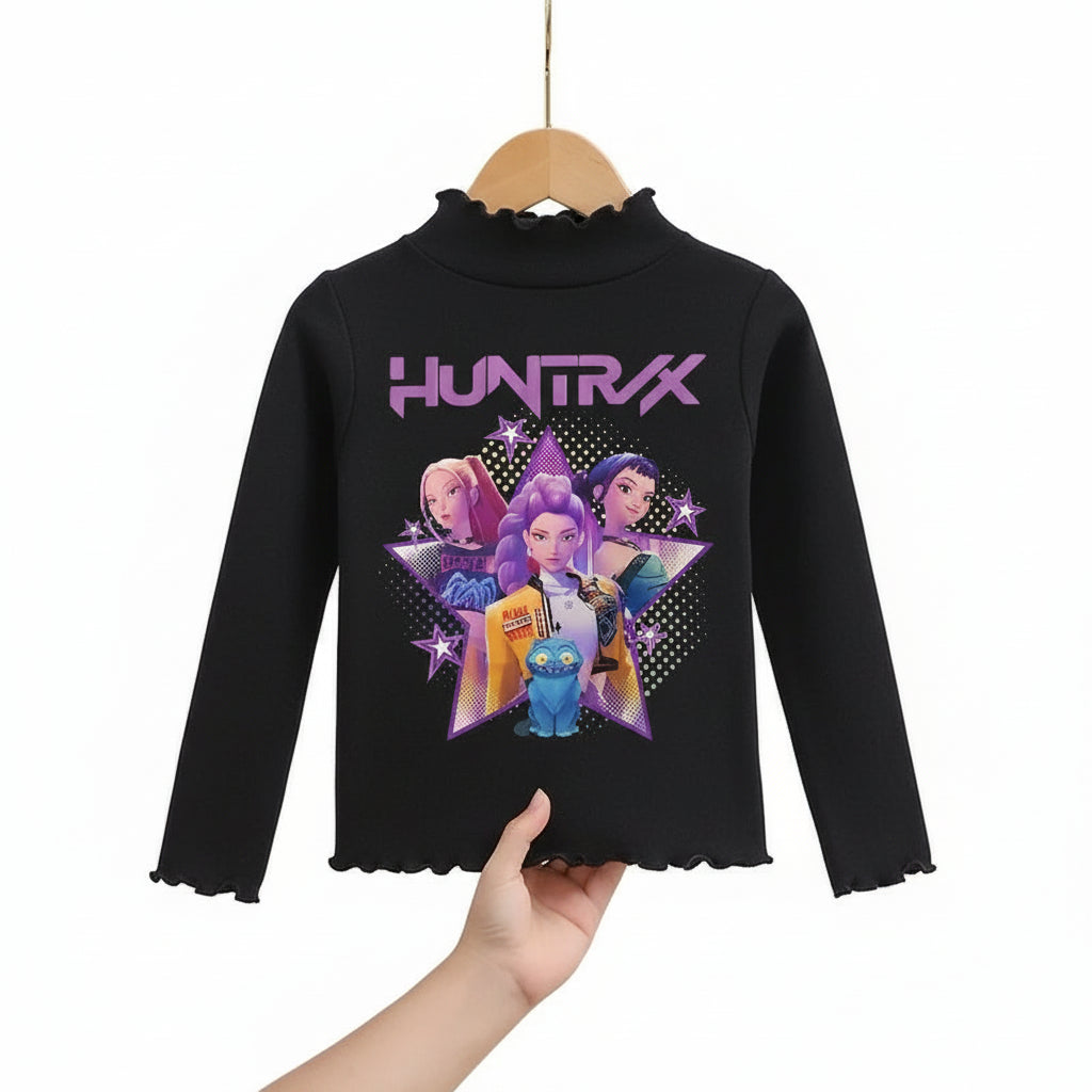 KPop Demon Hunters – T-shirt Hiver Enfant à Col Montant
