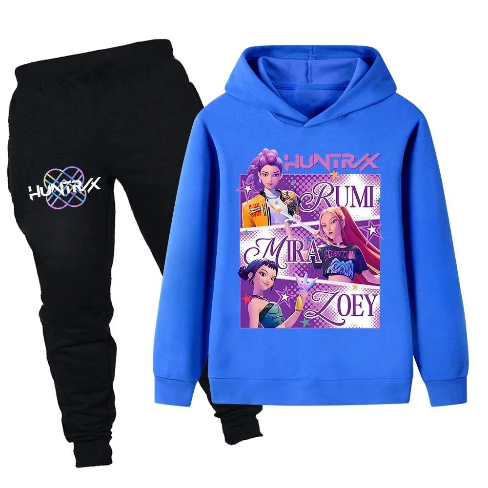 Ensemble Sweat à Capuche et Pantalon Fille – K-Pop Demon Hunters Automne/Hiver