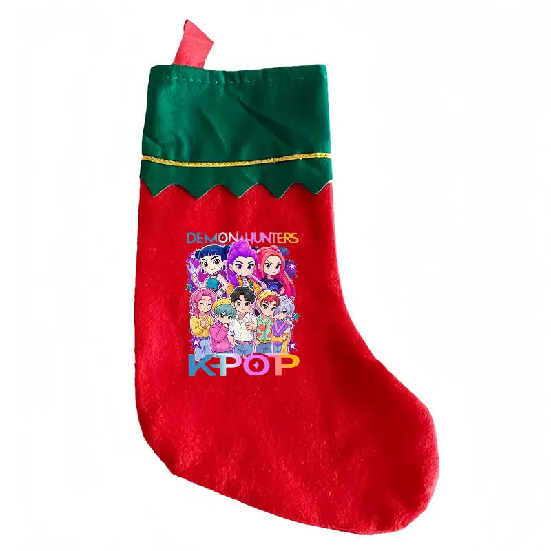 Chaussettes de Noël KPop Demon Hunters – Décorations festives pour cheminée et sapin | Cadeaux de fans K-Pop