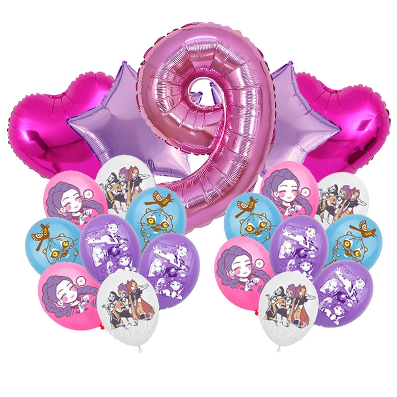 🎈 Set de Ballons Anniversaire Kpop Demon Hunters
