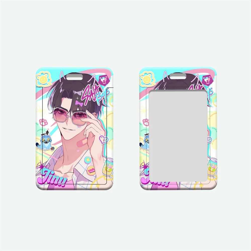 Porte-cartes en Cuir Blanc avec Cordon 🎀
