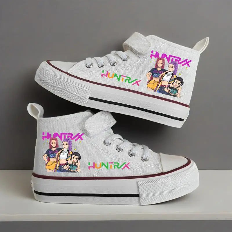 Chaussures enfants Kpop Demon Hunters — Baskets montantes respirantes pour filles — Sneakers sport école & extérieur