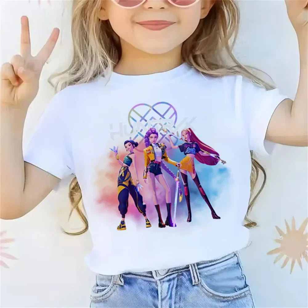 👕 T-shirt blanc K-pop Demon Hunters