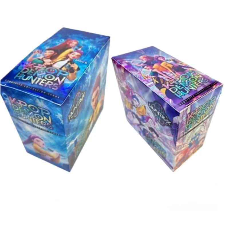 Boîte de Boosters Kpop Demon Hunters – Cartes à collectionner Laser Flash (Huntrix, Rumi, Mira, Zoey)