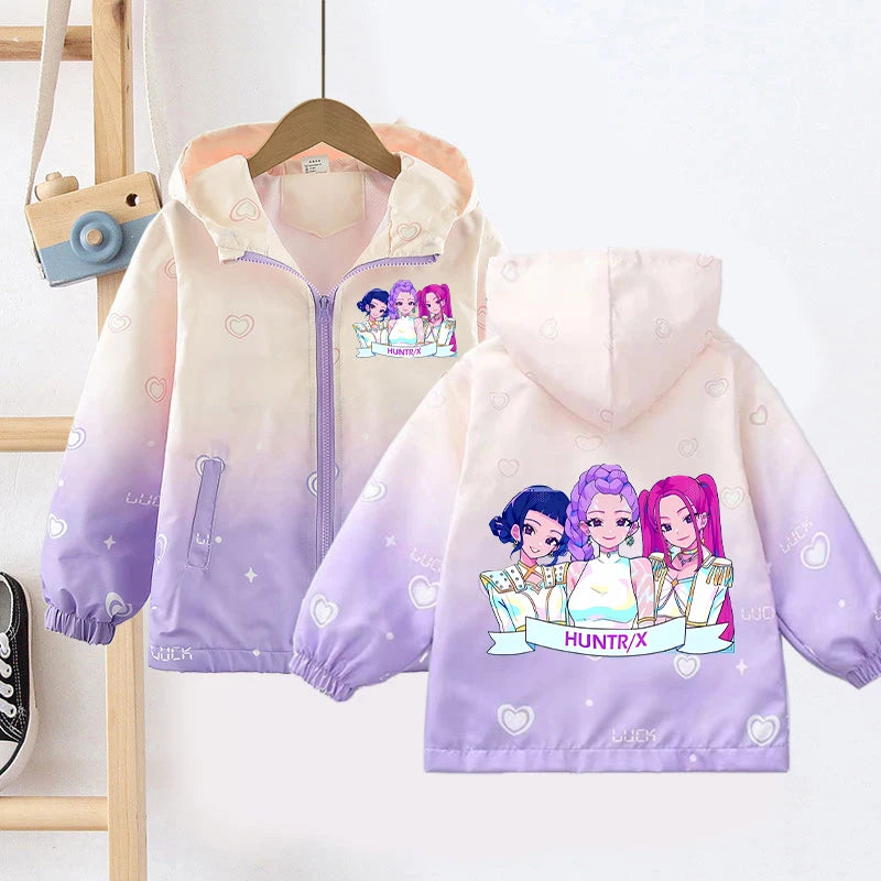 🧥 Veste Imperméable K-Pop Demon Hunters – Mode Enfant Fille