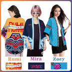 Rumi Mira Demon Cosplay – Kimono Cardigan Unique pour Femmes | Hunters Halloween 2025 K-Pop Style