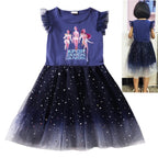 🌸 Robe Enfant Kpop Demon Hunters – Fille 👧 | Robe Courte à Manches Courtes + Petit Sac 🎶