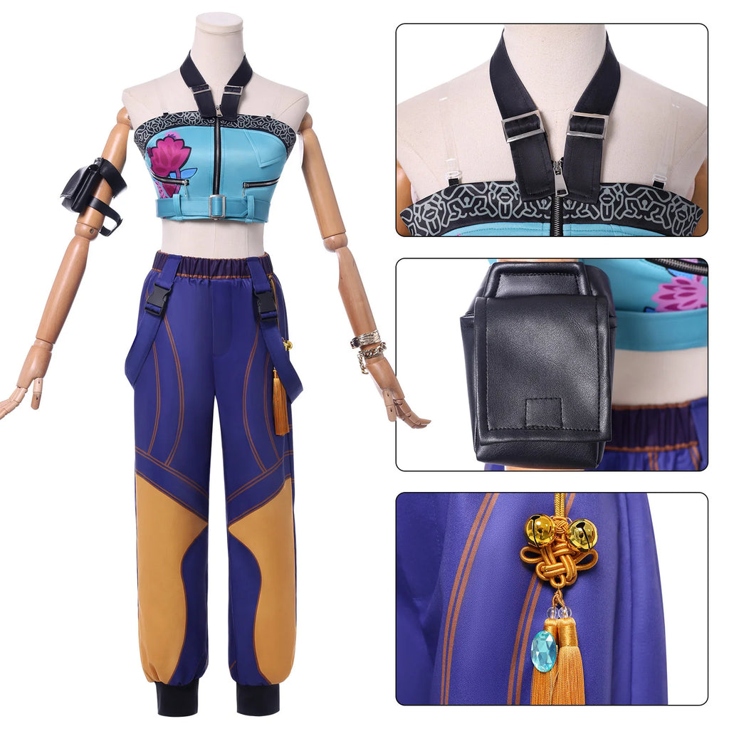 👗 Déguisement Cosplay Demon Hunters Zoey pour femme – Tenue Anime & Kpop