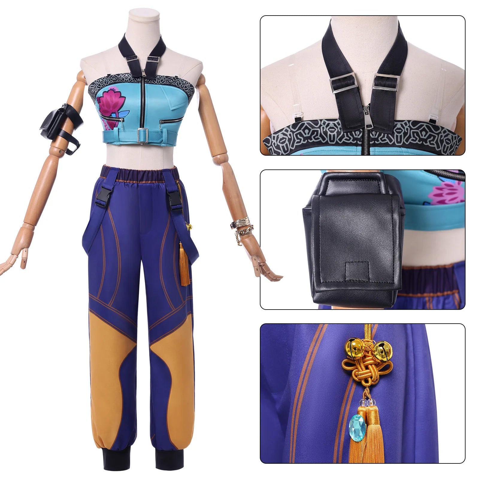 👗 Déguisement Cosplay Demon Hunters Zoey pour femme – Tenue Anime & Kpop