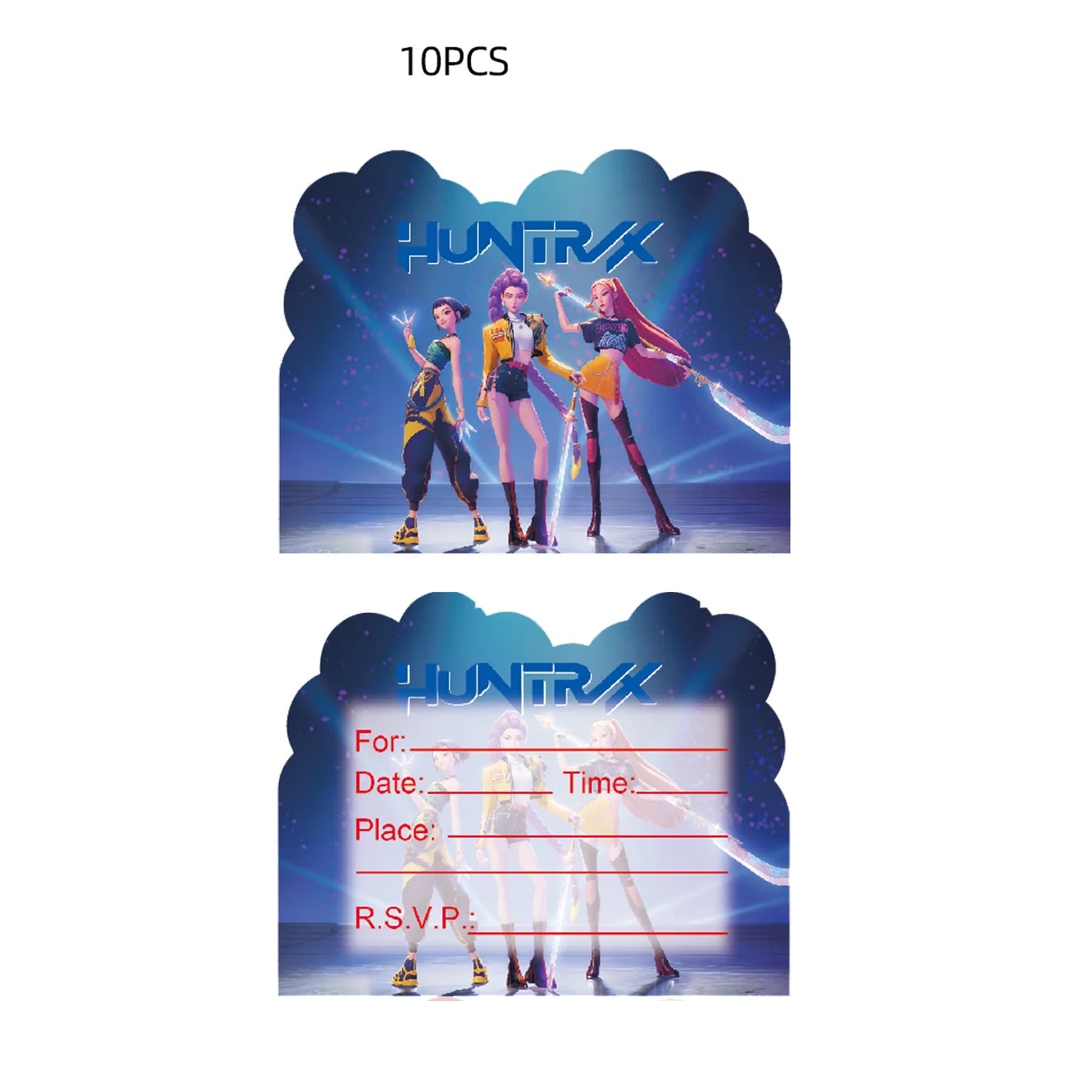 Kit Décoration Anniversaire Kpop Demon Hunters – Set de Fête Complet avec Ballons, Vaisselle, Nappe & Cake Topper