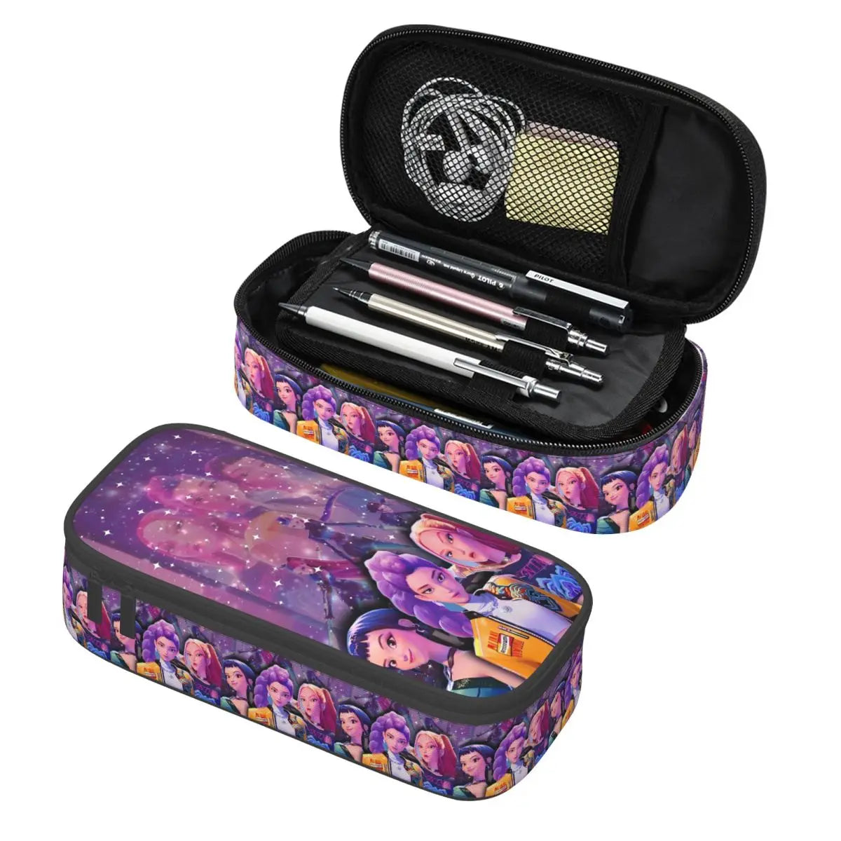 ✏️ Trousse Kpop Demon Hunters Huntrix – Grande Capacité 🎒