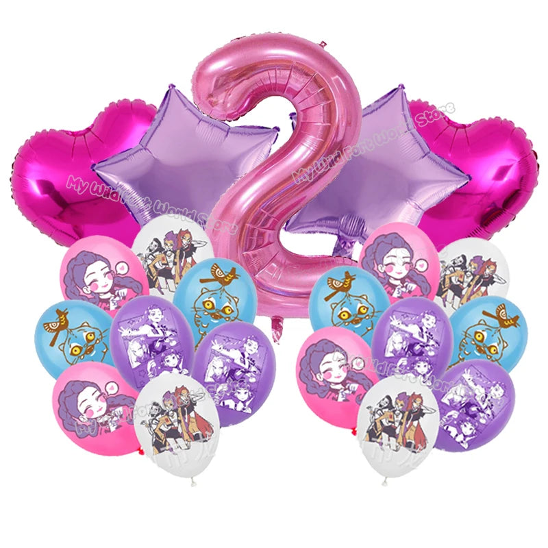 🎈 Set de Ballons Anniversaire Kpop Demon Hunters