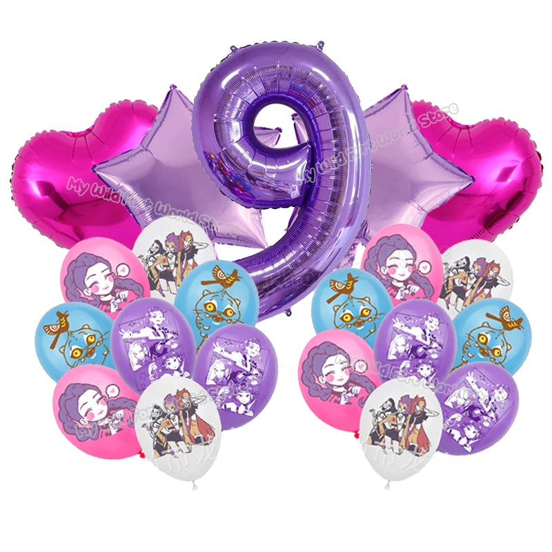 🎈 Set de Ballons Anniversaire Kpop Demon Hunters