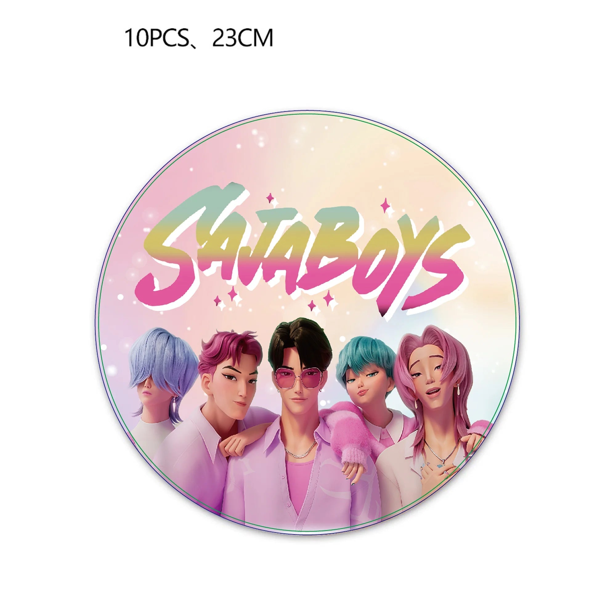 Kit Décoration Anniversaire Kpop Demon Hunters – Set de Fête Complet avec Ballons, Vaisselle, Nappe & Cake Topper