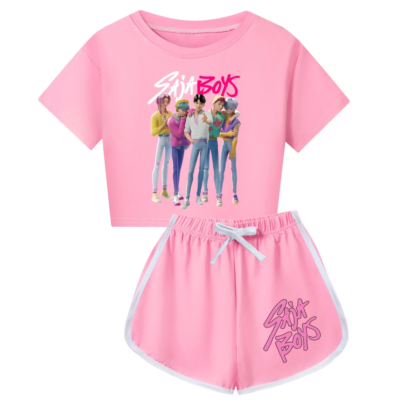 Pyjama KPop Demon Hunters Saja pour Enfants – Ensemble Coton Garçon & Fille à Manches Longues