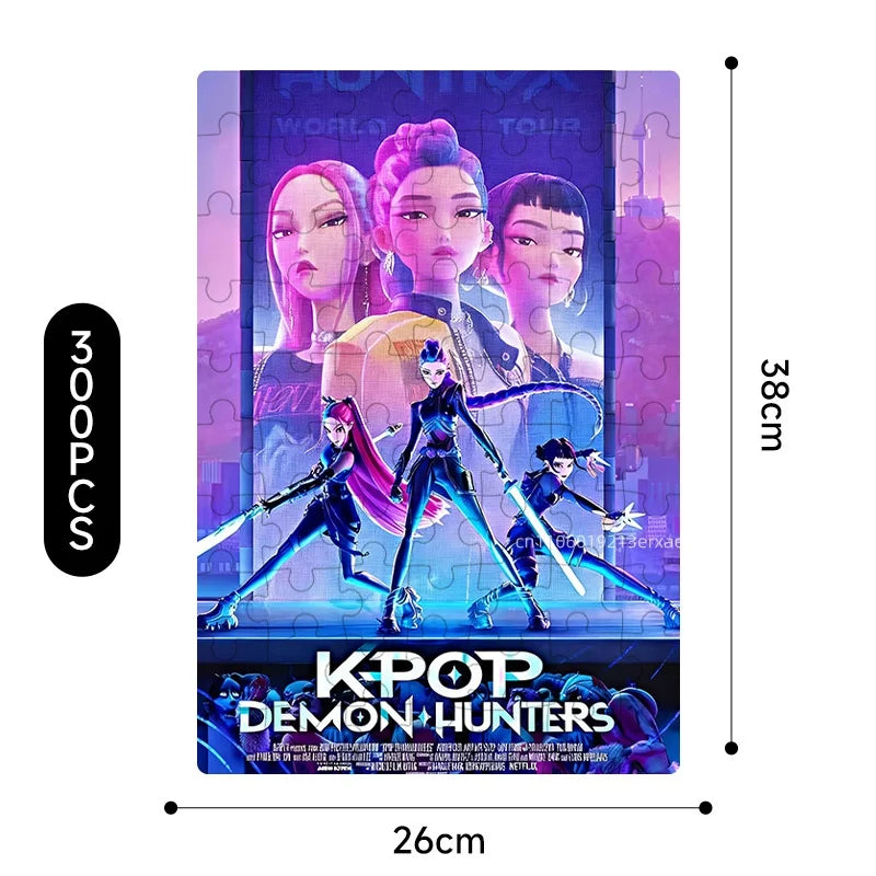 🧩 Puzzle K-Pop Demon Hunters – 14 Styles Rumi / Mira / Zoey • Figurine Puzzle Collectible
