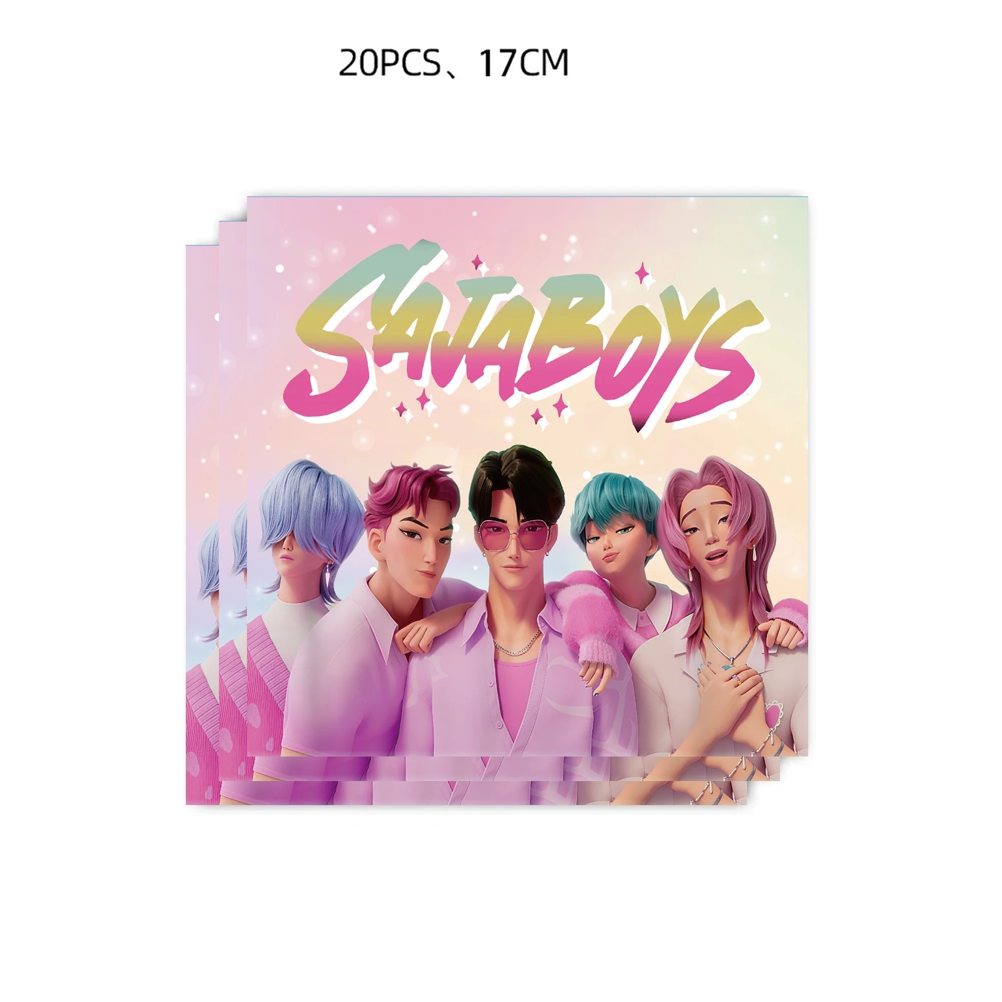 Kit Décoration Anniversaire Kpop Demon Hunters – Set de Fête Complet avec Ballons, Vaisselle, Nappe & Cake Topper