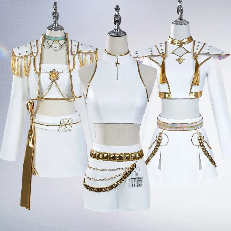 Déguisement Cosplay K-Pop Demon Hunters – Uniforme Zoey, Rumi & Mira (Cuir Blanc)