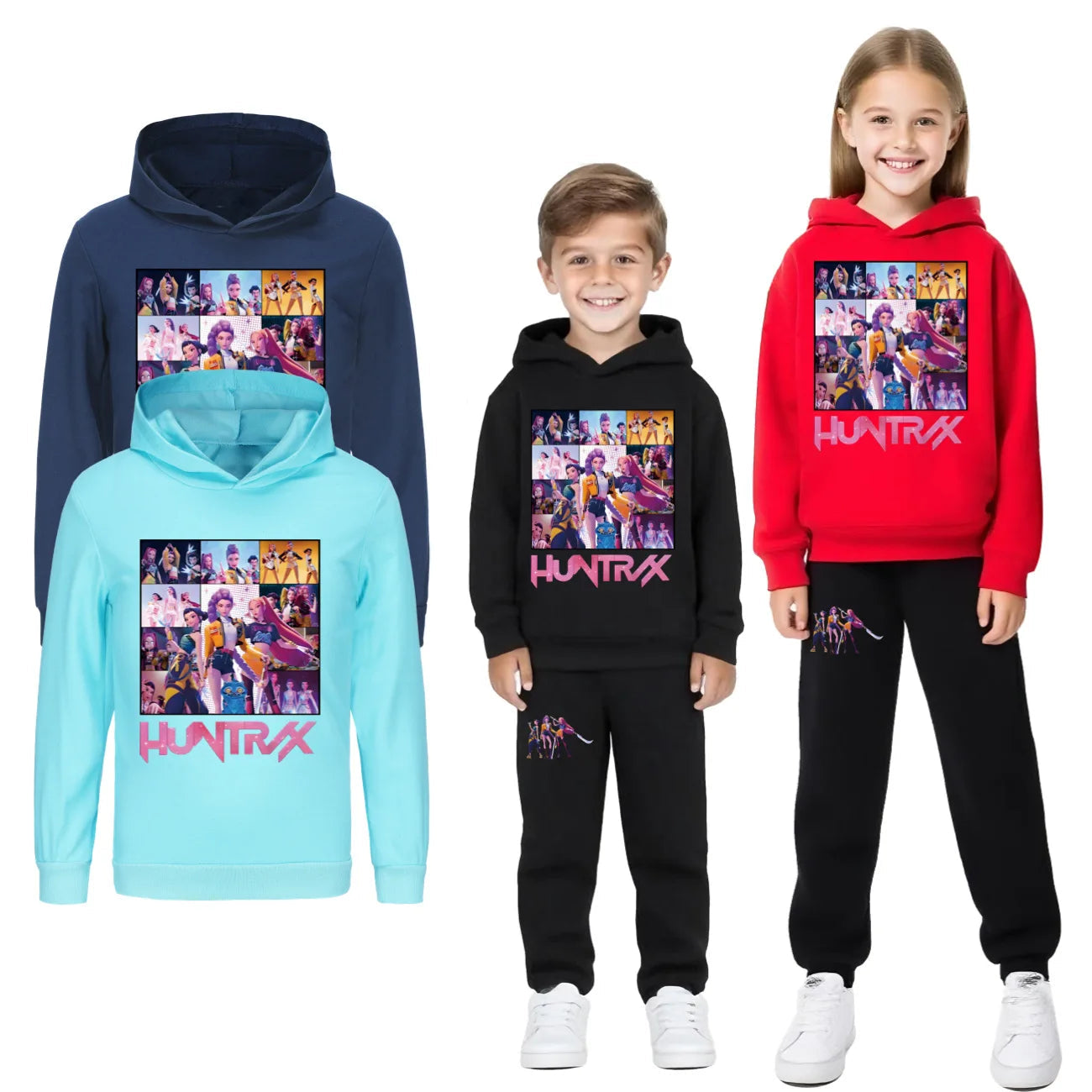 Sweat K-pop Demon Hunters Huntrix Enfant — Sweatshirt Cartoon Garçon/Fille | Tenue Sport & Casual
