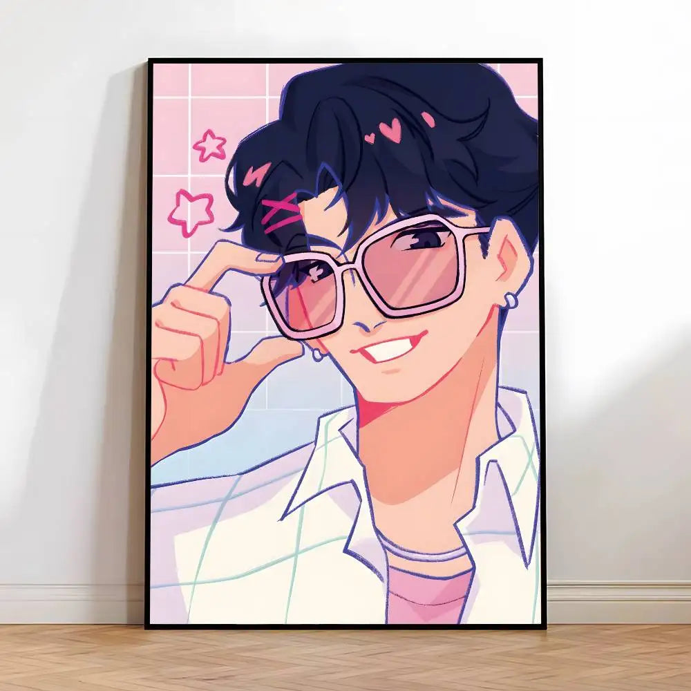 Poster K-Pop Demon Hunters Saja Boys – Affiche HD Imperméable pour Déco Maison & Bureau