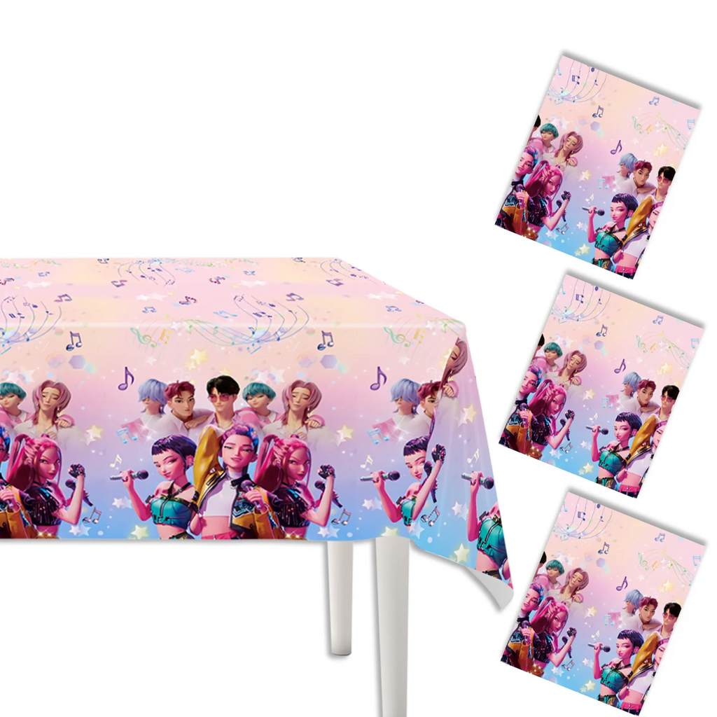 Nappe jetable Kpop Demon Hunters – Décoration d’anniversaire