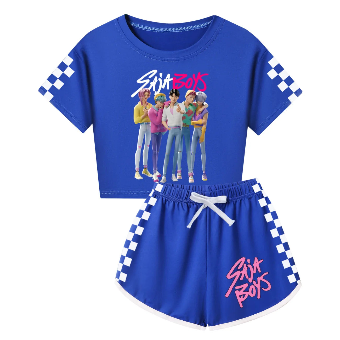 Pyjama KPop Demon Hunters Saja pour Enfants – Ensemble Coton Garçon & Fille à Manches Longues