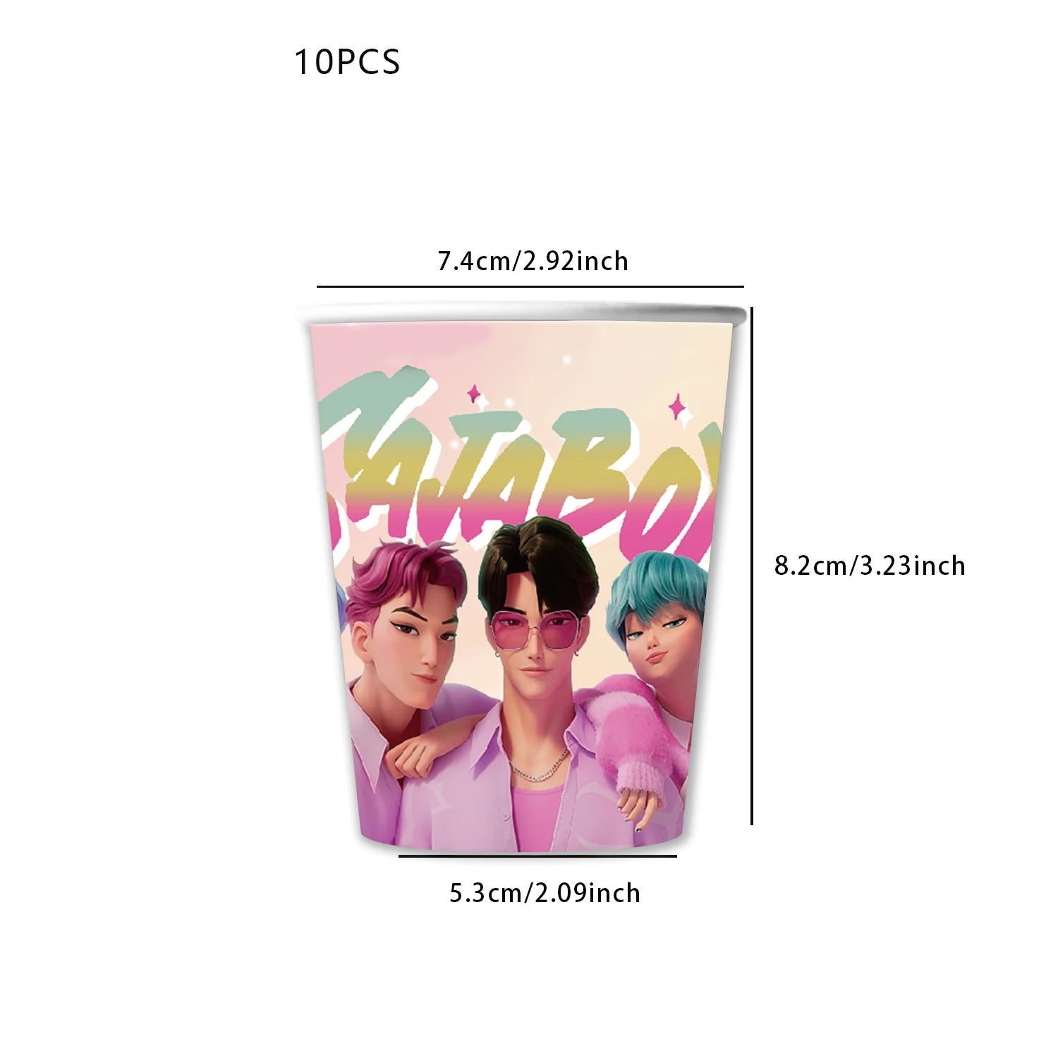 Kit Décoration Anniversaire Kpop Demon Hunters – Set de Fête Complet avec Ballons, Vaisselle, Nappe & Cake Topper