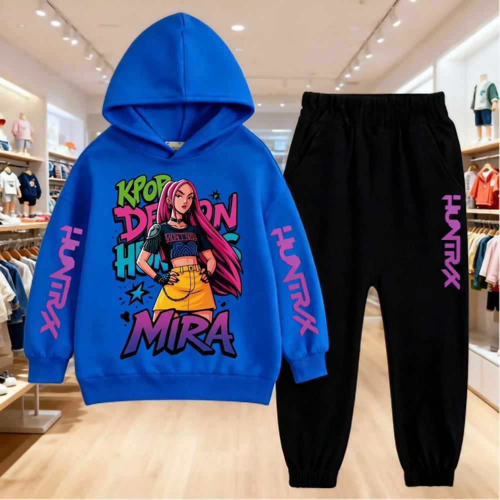 Set Hoodie + Pantalon Kpop Demon Hunters Mira/Huntrix