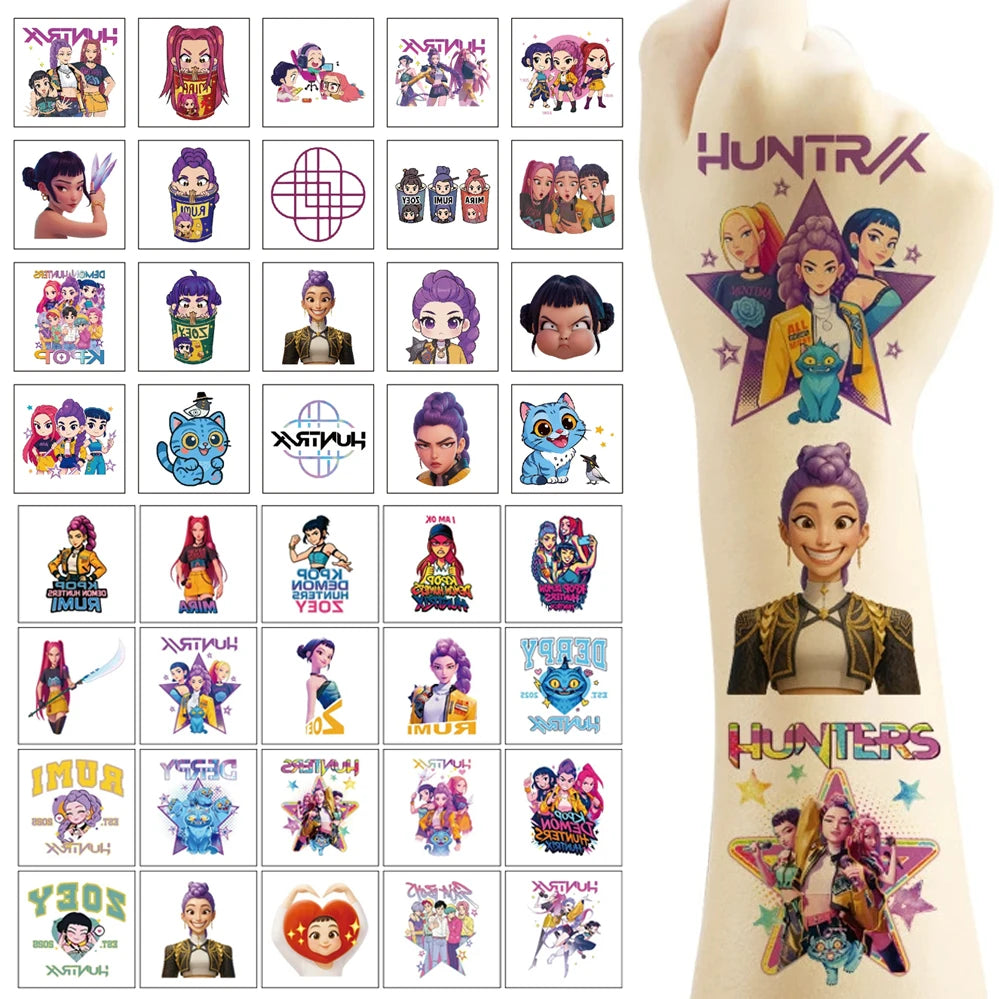 Tatouages temporaires Kpop Demon Hunters