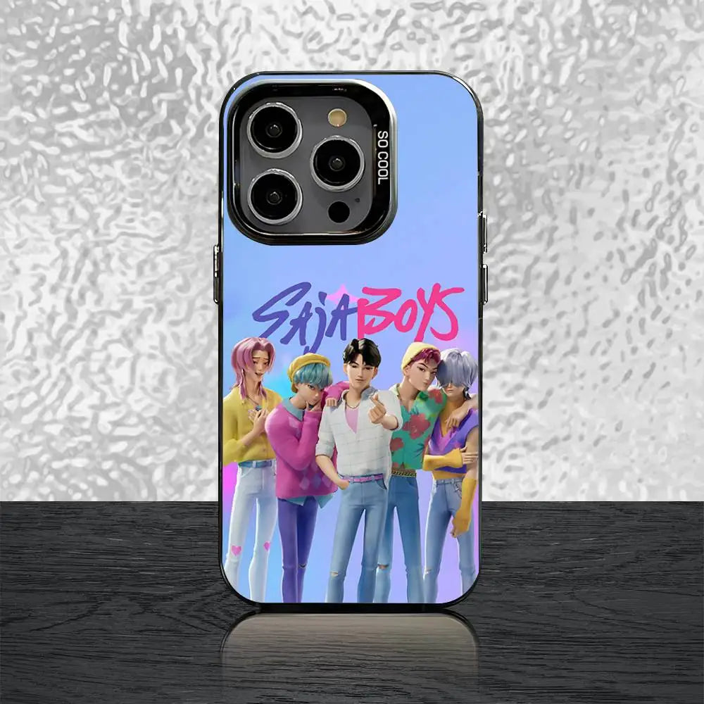 📱 Coque iPhone Kpop Demon Hunters – Noir Mat Anti-choc
