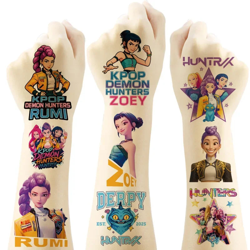 Tatouages temporaires Kpop Demon Hunters