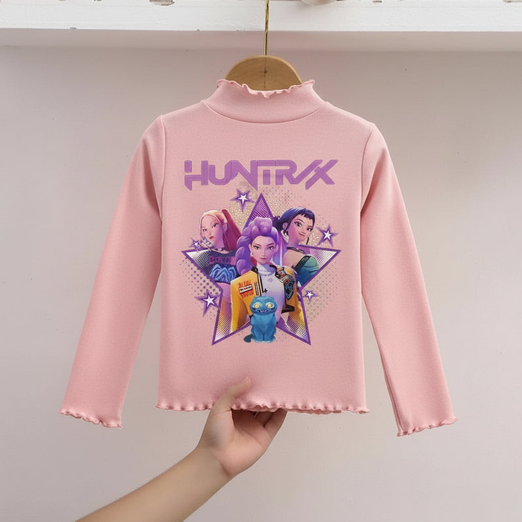 KPop Demon Hunters – T-shirt Hiver Enfant à Col Montant