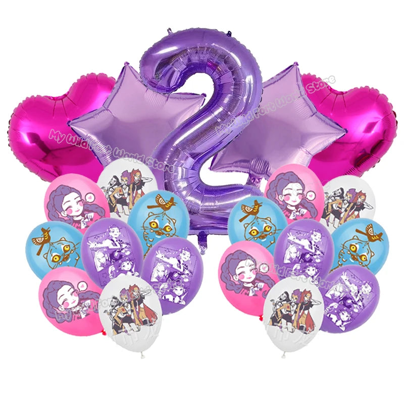 🎈 Set de Ballons Anniversaire Kpop Demon Hunters