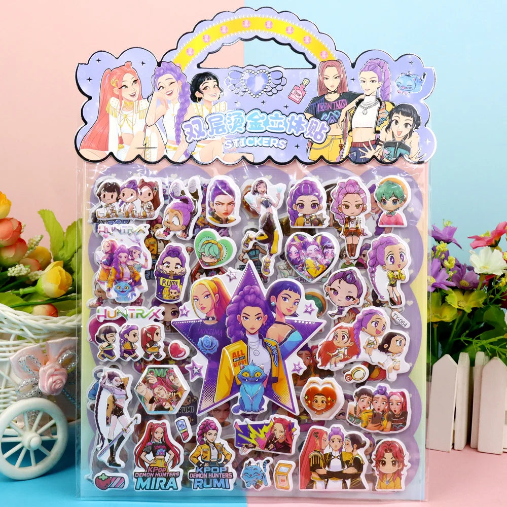 Stickers 3D Double Couche – Anime Kpop Demon Hunters