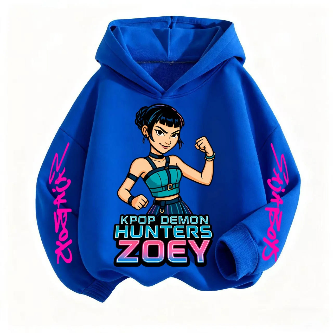 Sweat à Capuche K-pop Demon Hunters Zoey— Cartoon Fashion Mixte Garçon/Fille