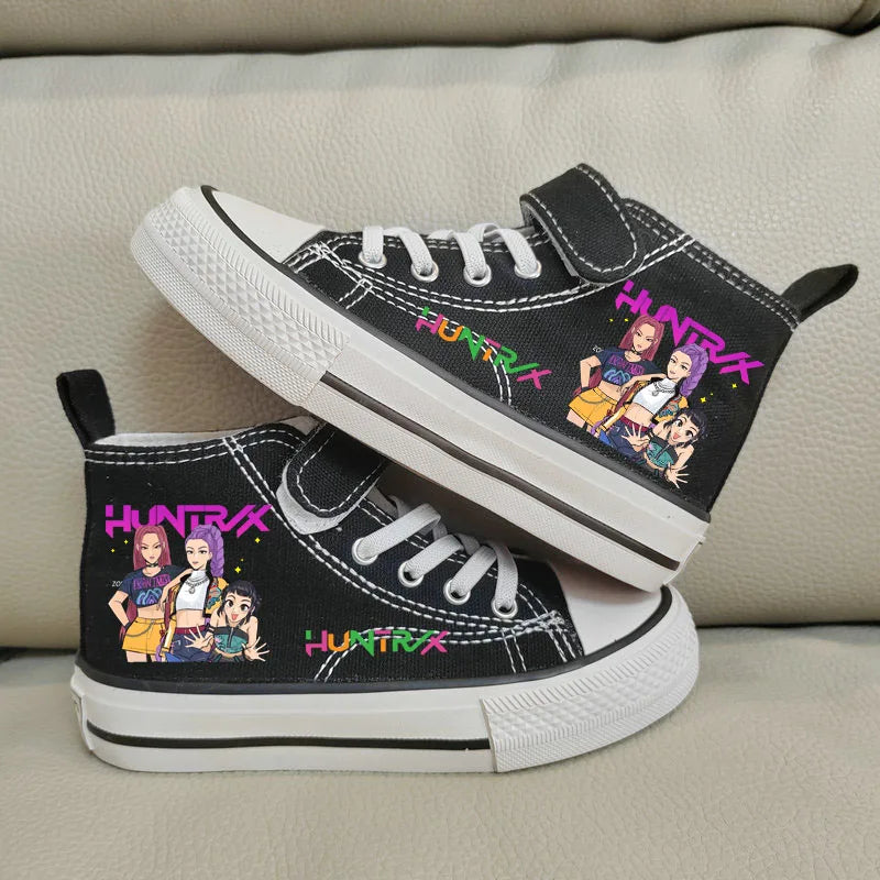 Chaussures enfants Kpop Demon Hunters — Baskets montantes respirantes pour filles — Sneakers sport école & extérieur