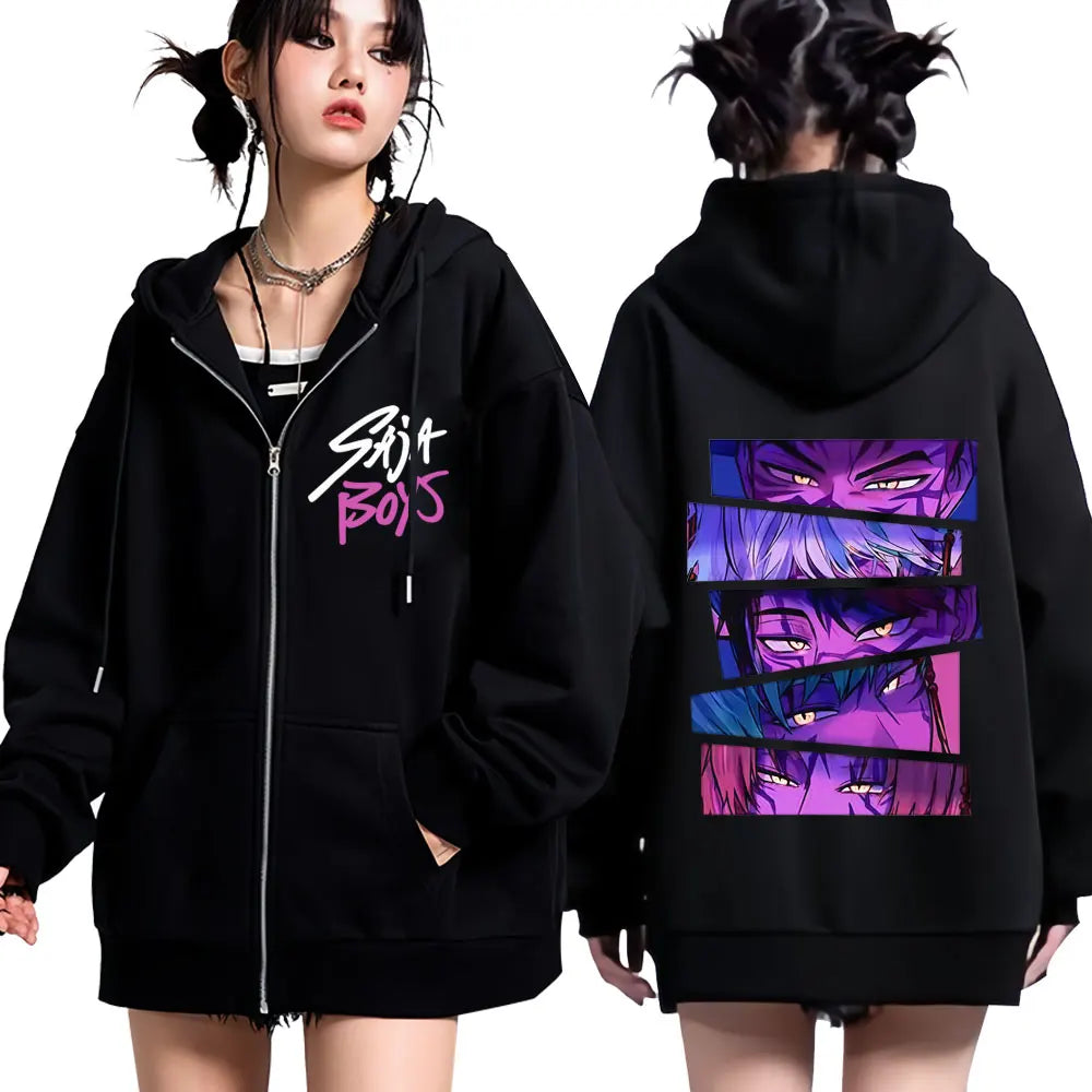 Veste à Capuche Zippée K-Pop Demon Hunters Saja Boys