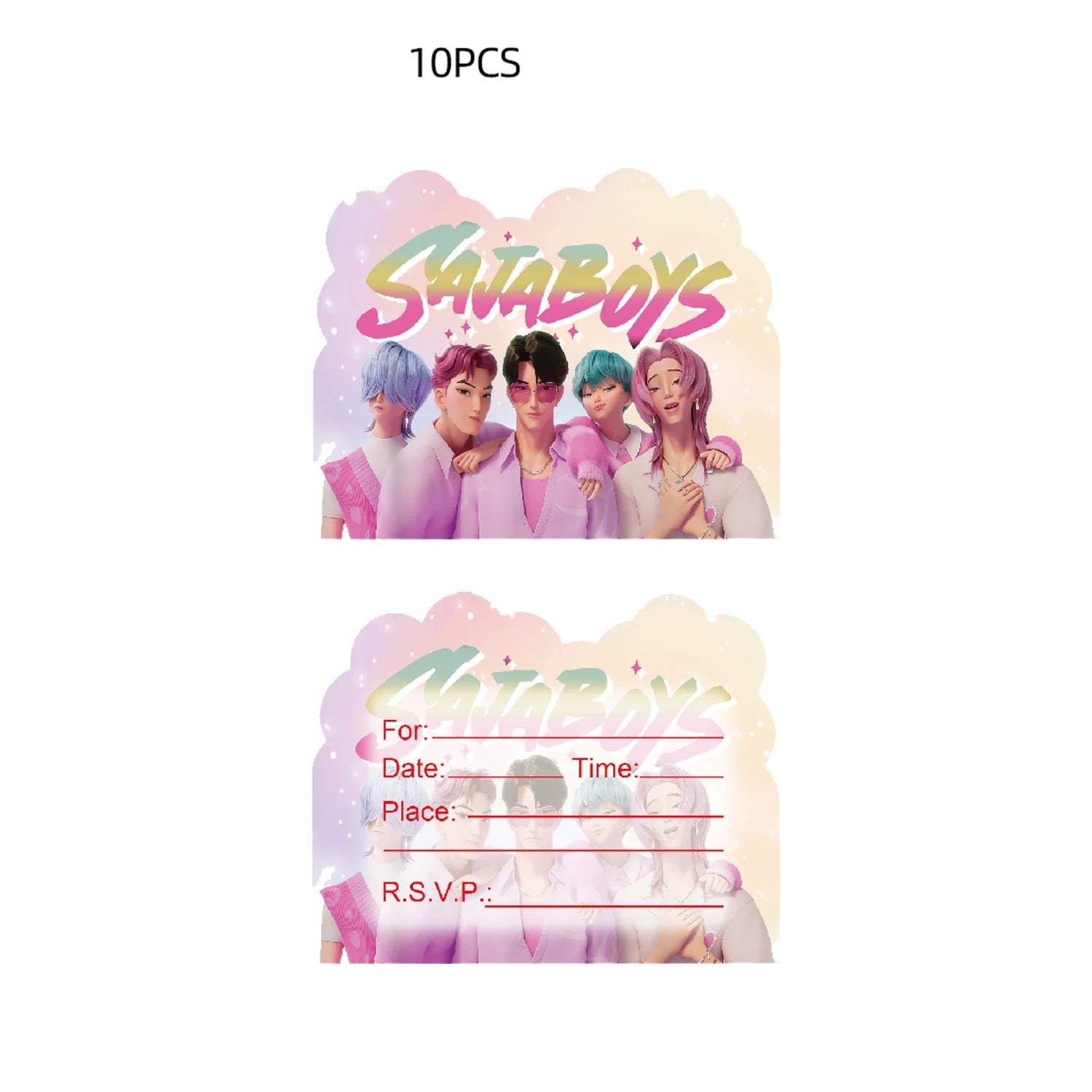 Kit Décoration Anniversaire Kpop Demon Hunters – Set de Fête Complet avec Ballons, Vaisselle, Nappe & Cake Topper