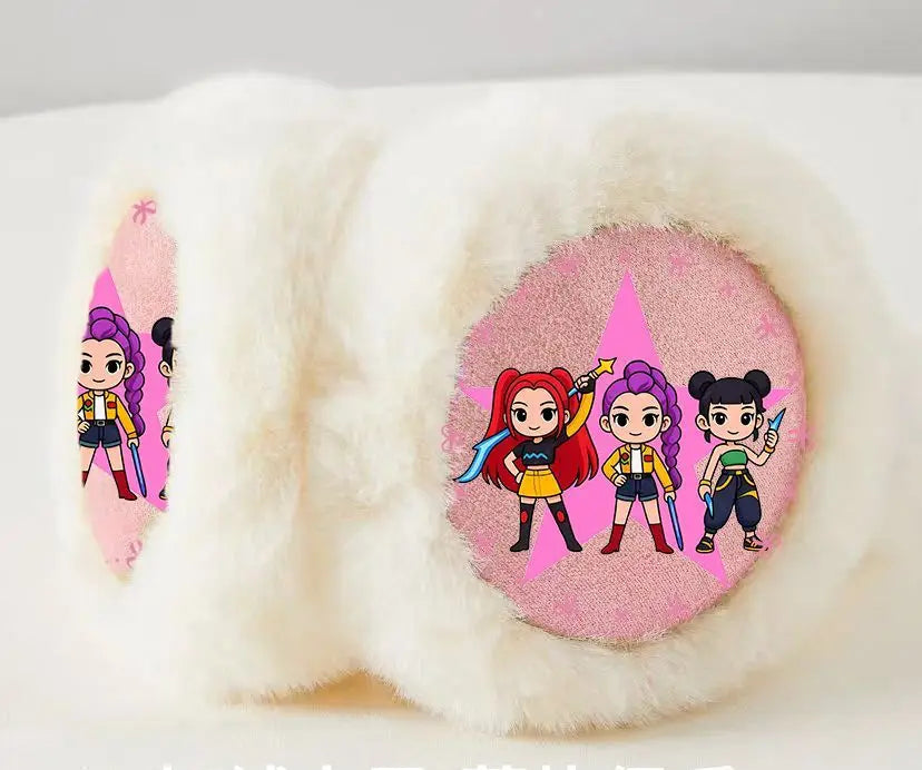 Cache-oreilles hiver Kpop Demon Hunters avec le motif dessin animé de Mira Rumi