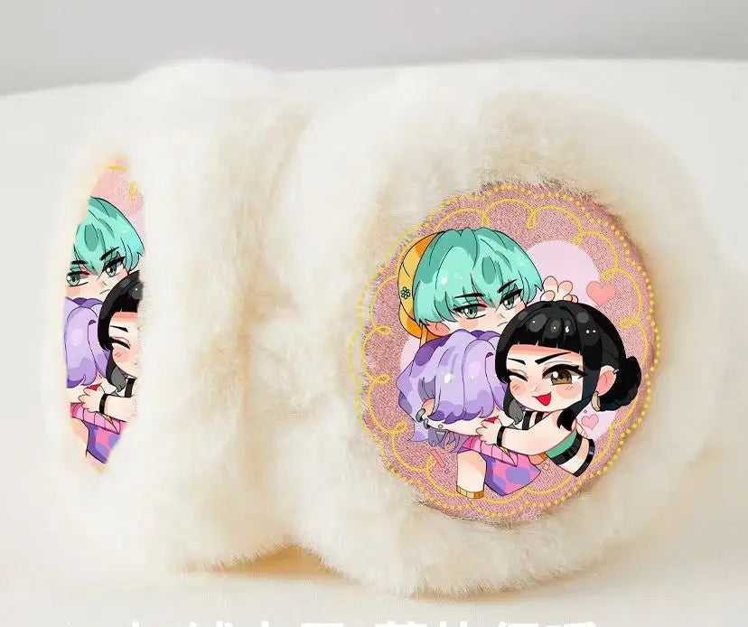 Cache-oreilles hiver Kpop Demon Hunters avec le motif dessin animé de Mira Rumi.