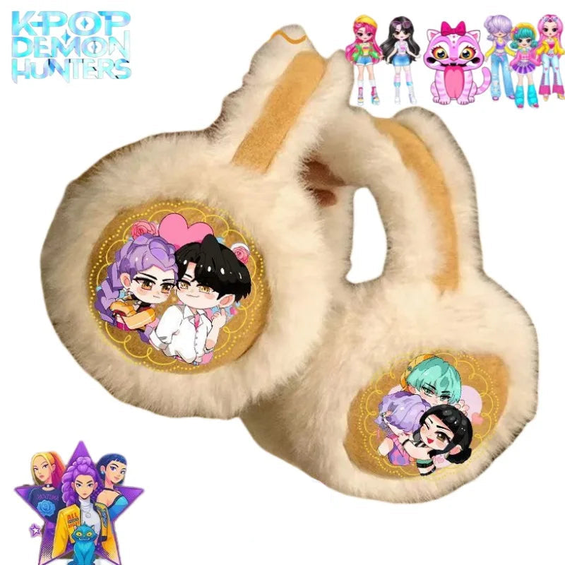 Cache-oreilles hiver Kpop Demon Hunters avec le motif dessin animé de Mira Rumi